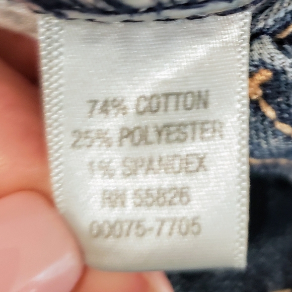 Christopher & Banks Capri Cropped Denim Blue Jeans Hi Rise Darkwash Size 4 - Picture 7 of 13